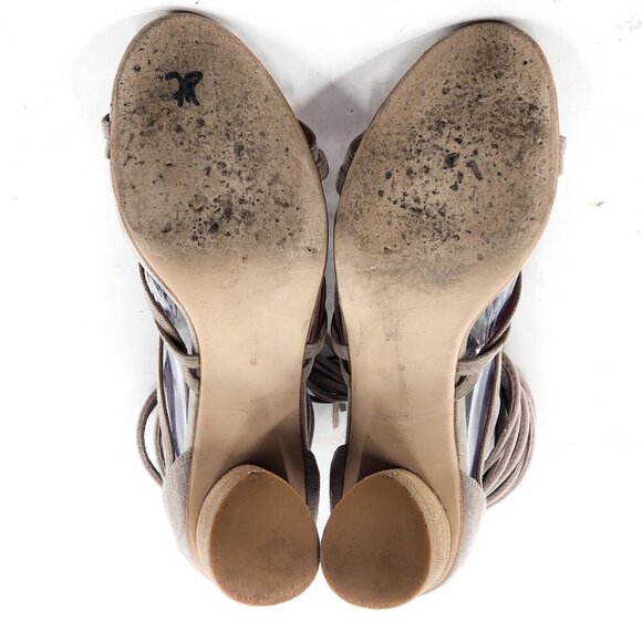 JEFFREY CAMPBELL Despina Strappy Sandal In Taupe Tassels - Picture 11 of 11